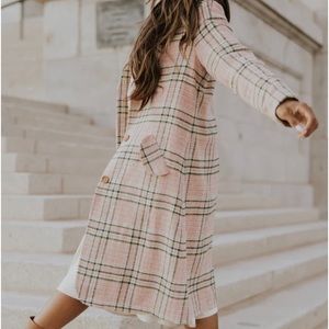 Merona Pink Plaid Coat